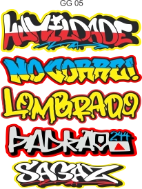 Cartela Adesivos GG 05