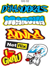 Cartela Adesivos GG 02