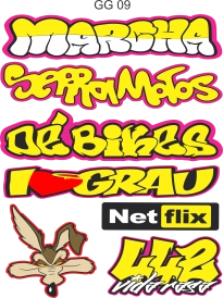 Cartela Adesivos GG 09