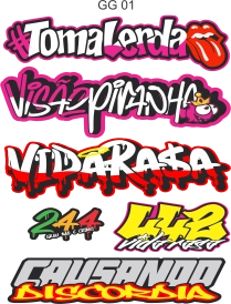 Cartela Adesivos GG 01