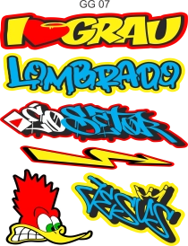 Cartela Adesivos GG 07