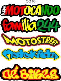 Cartela Adesivos GG 08