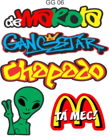 Cartela Adesivos GG 06