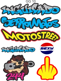 Cartela Adesivos GG 10