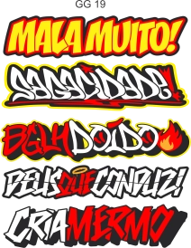 Cartela Adesivos GG 19