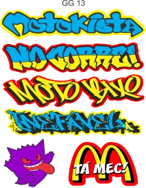 Cartela Adesivos GG 13
