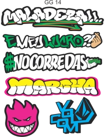 Cartela Adesivos GG 14