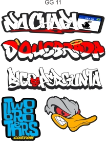 Cartela Adesivos GG 11
