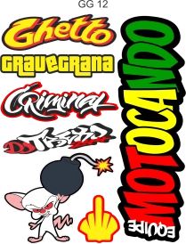 Cartela Adesivos GG 12