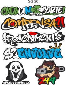 Cartela Adesivos GG 20
