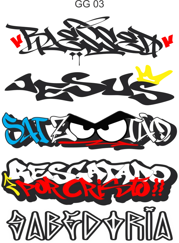 Cartela Adesivos GG 03