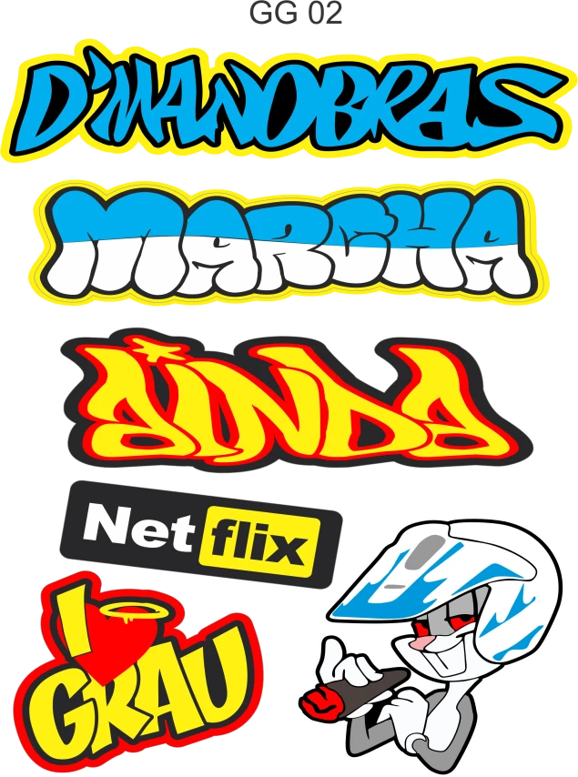 Cartela Adesivos GG 02