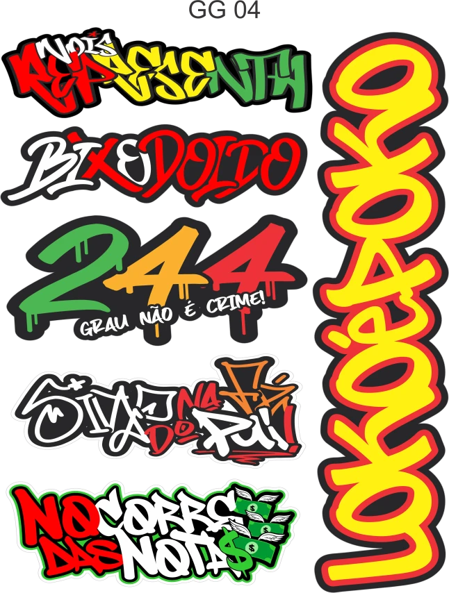 Cartela Adesivos GG 04