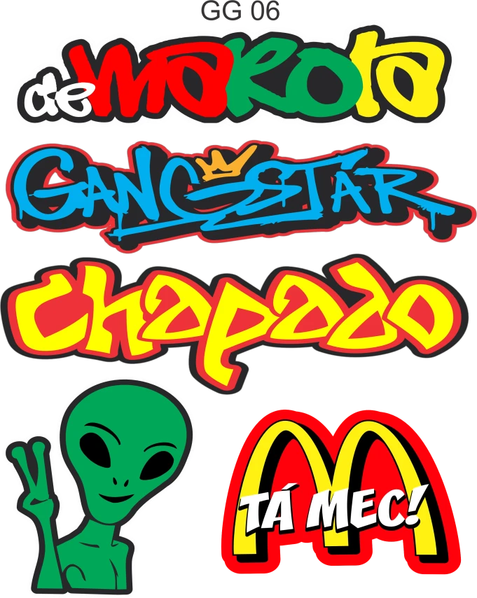 Cartela Adesivos GG 06