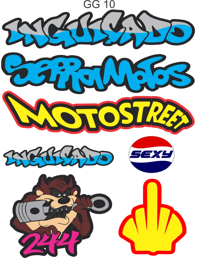 Cartela Adesivos GG 10