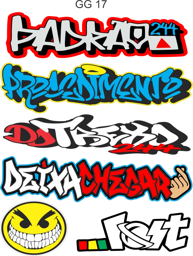 Cartela Adesivos GG 17
