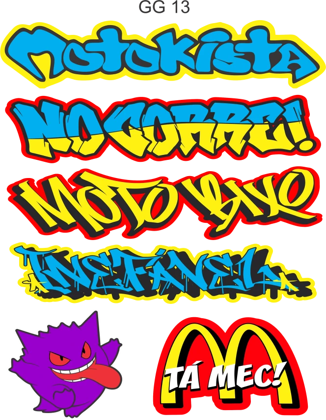 Cartela Adesivos GG 13