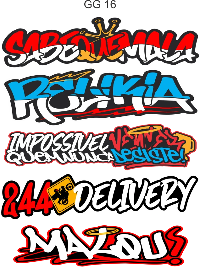 Cartela Adesivos GG 16