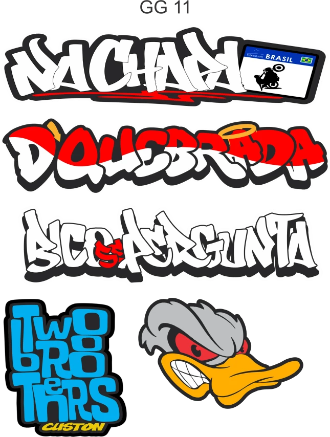 Cartela Adesivos GG 11