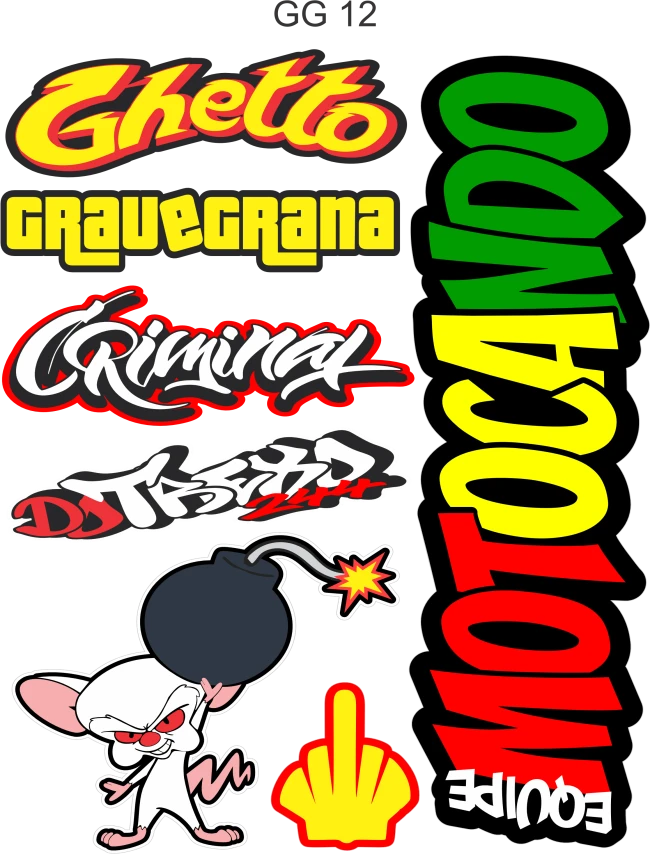 Cartela Adesivos GG 12